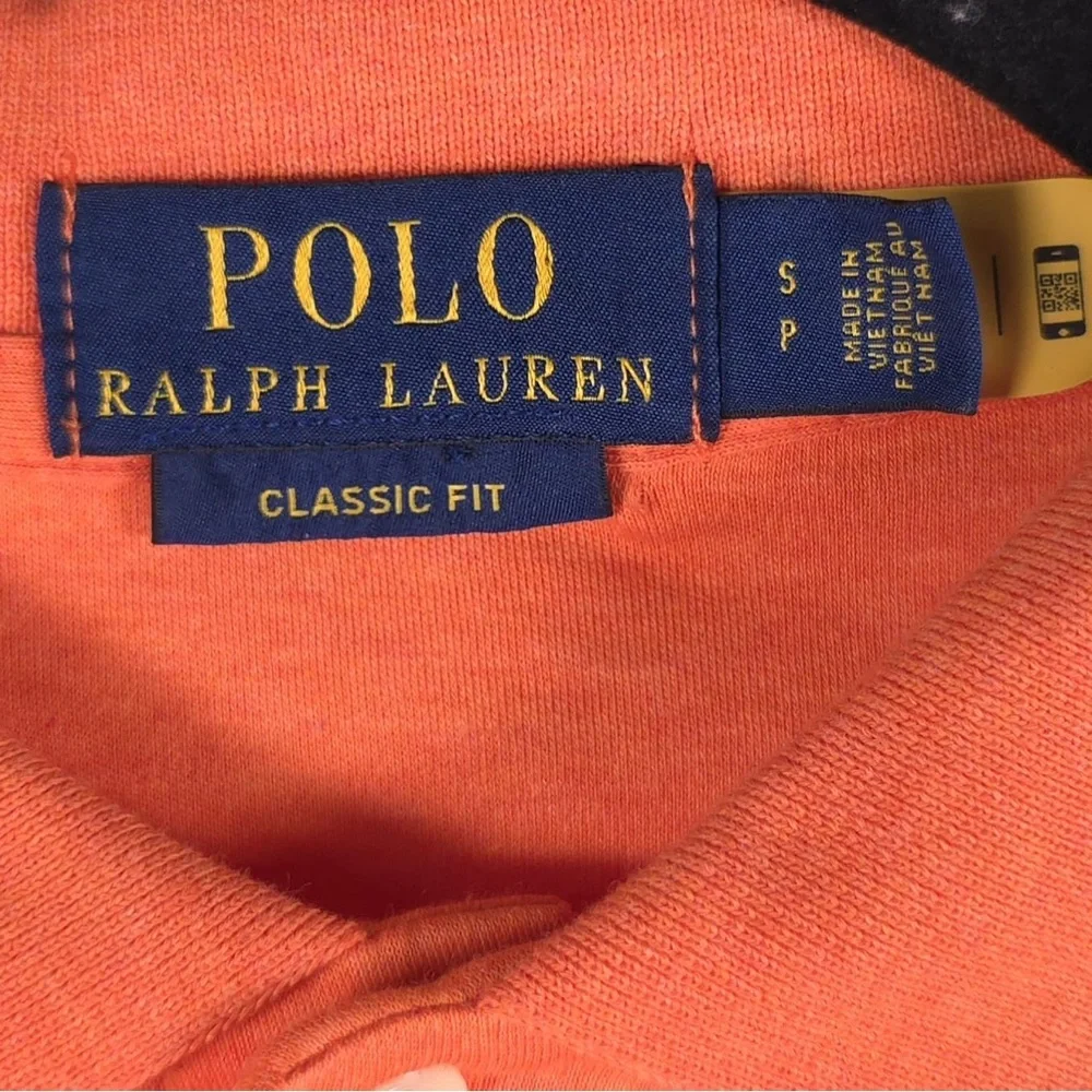 NWT POLO RALPH LAUREN Orange M CLASSIC FIT 100% SOFT COTTON‎ Polo Shirt SMALL